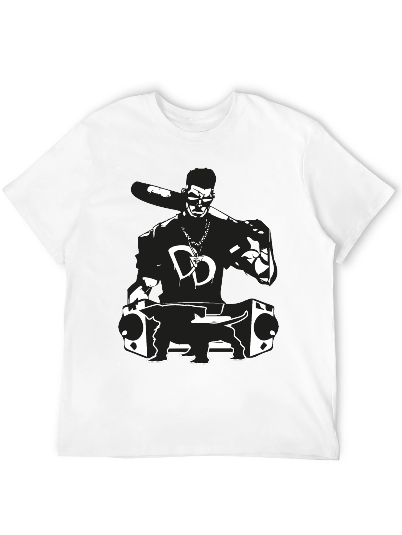 DJ Dog Black Graphic Tee