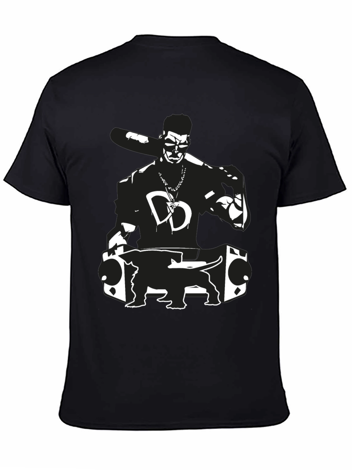 DJ Dog Black Graphic Tee