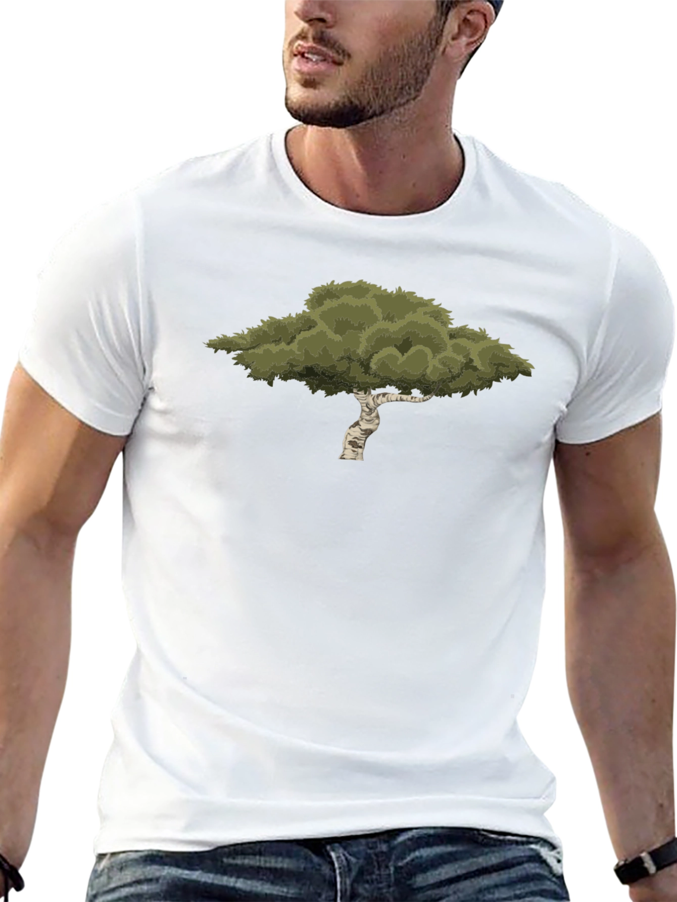 Tree Graphic Black T-Shirt - Nature Inspired Style