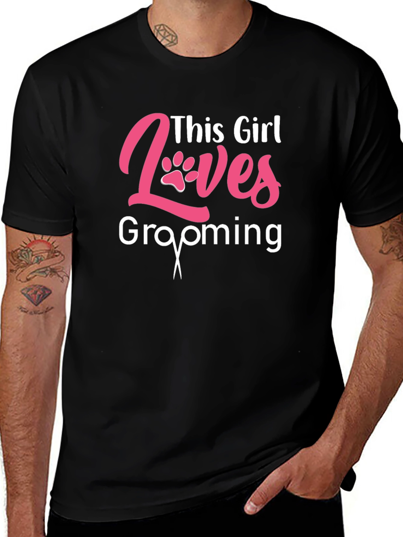 This Girl Loves Grooming Black T-Shirt