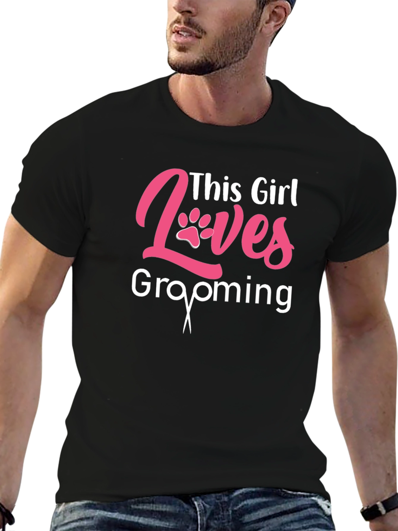 This Girl Loves Grooming Black T-Shirt