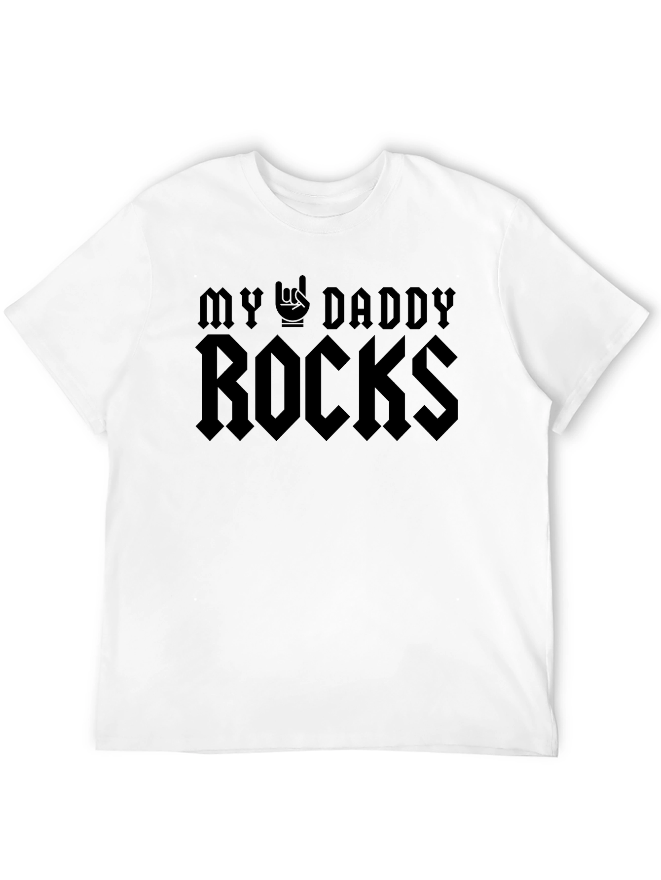 My Daddy Rocks Graphic Tee - Black T-Shirt