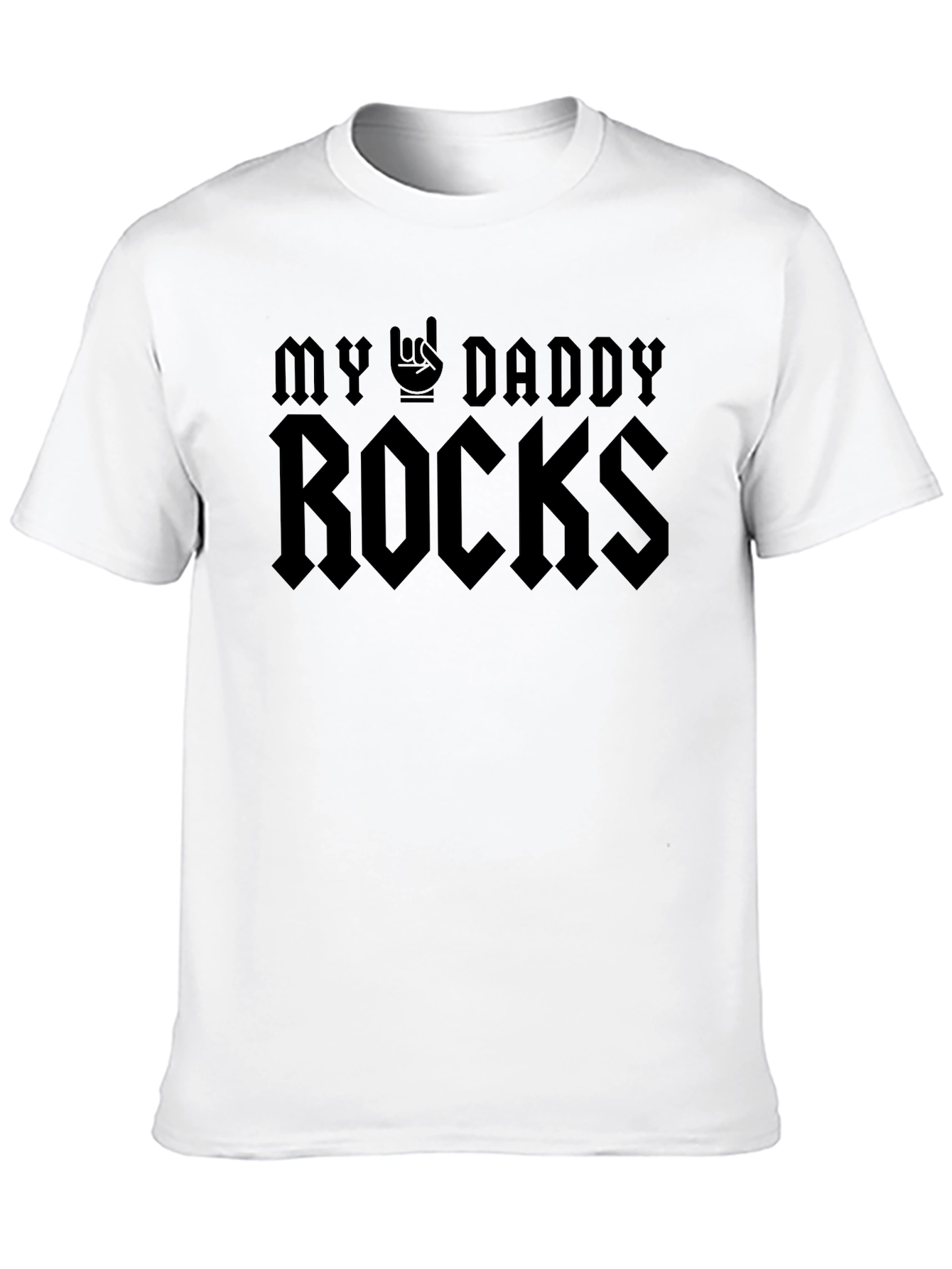 My Daddy Rocks Graphic Tee - Black T-Shirt
