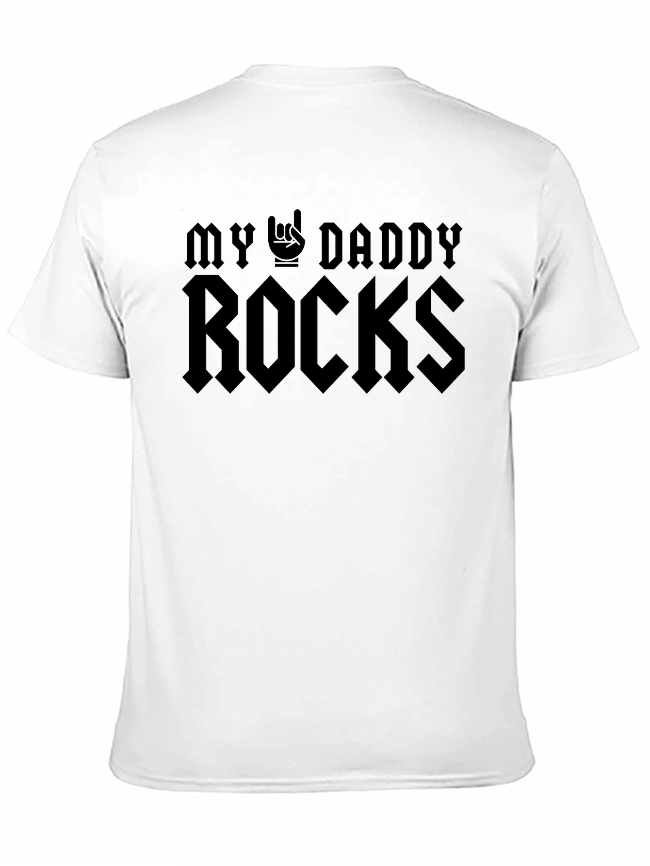 My Daddy Rocks Graphic Tee - Black T-Shirt