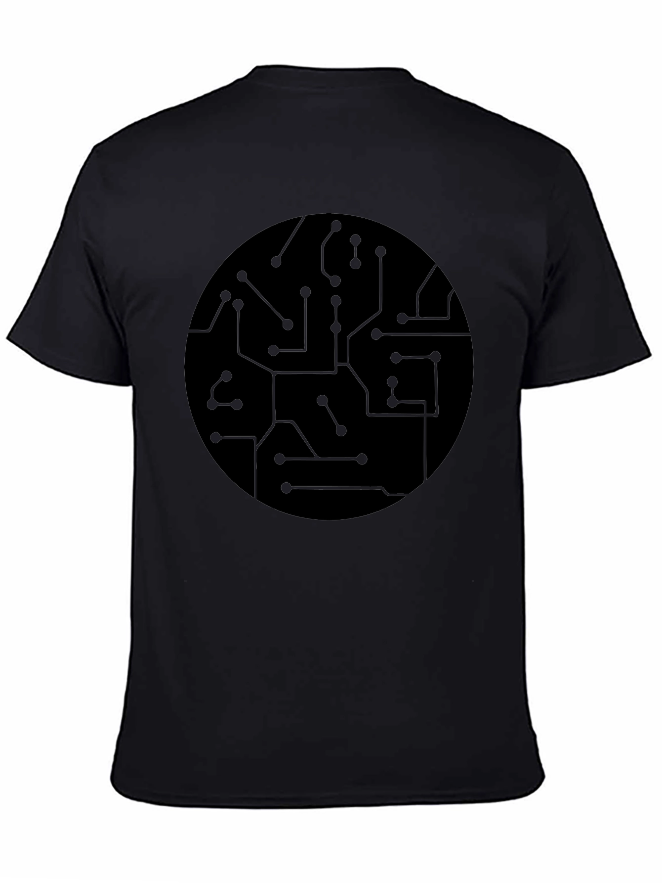 Circuit Board Graphic Black T-Shirt