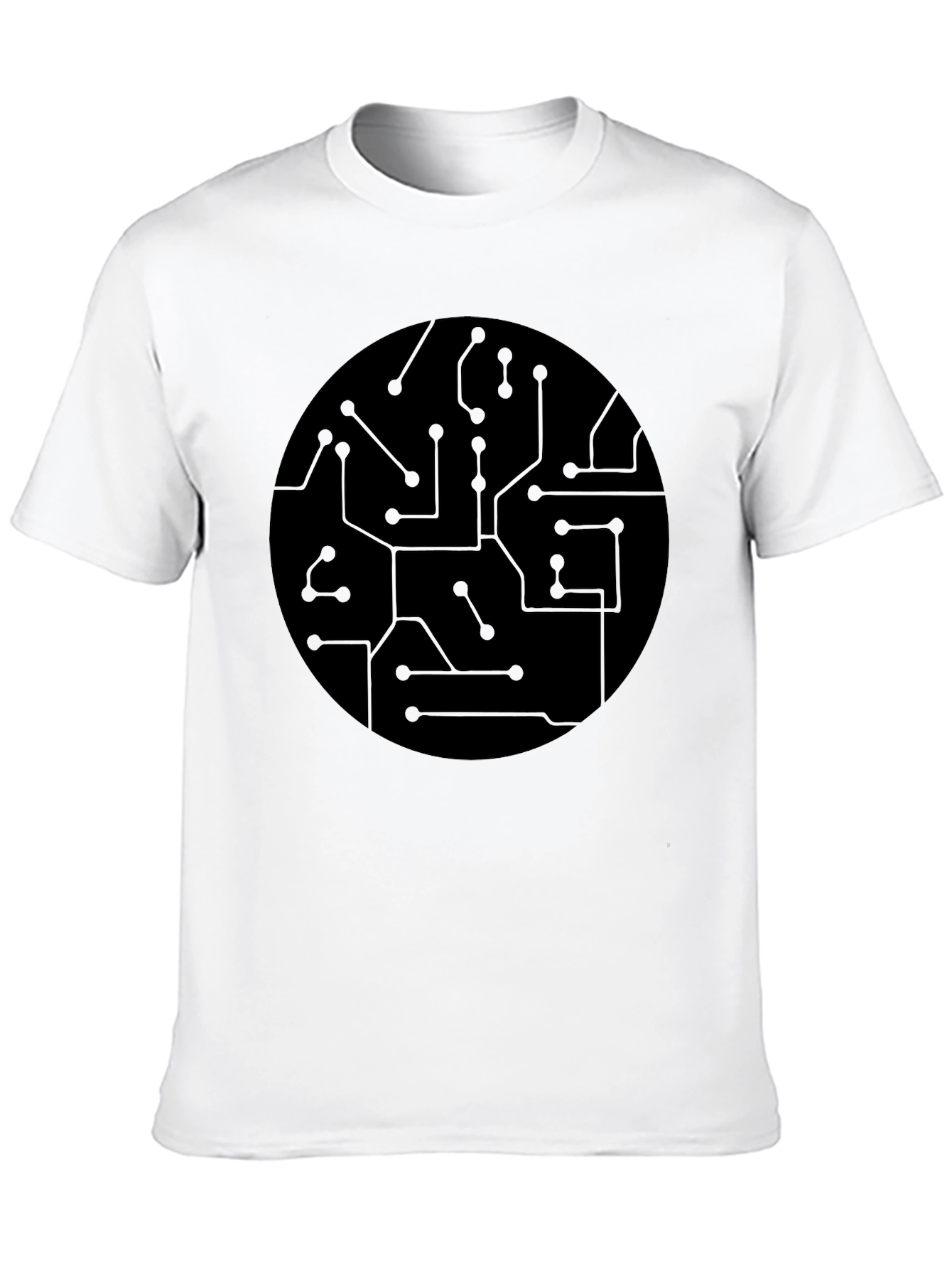 Circuit Board Graphic Black T-Shirt