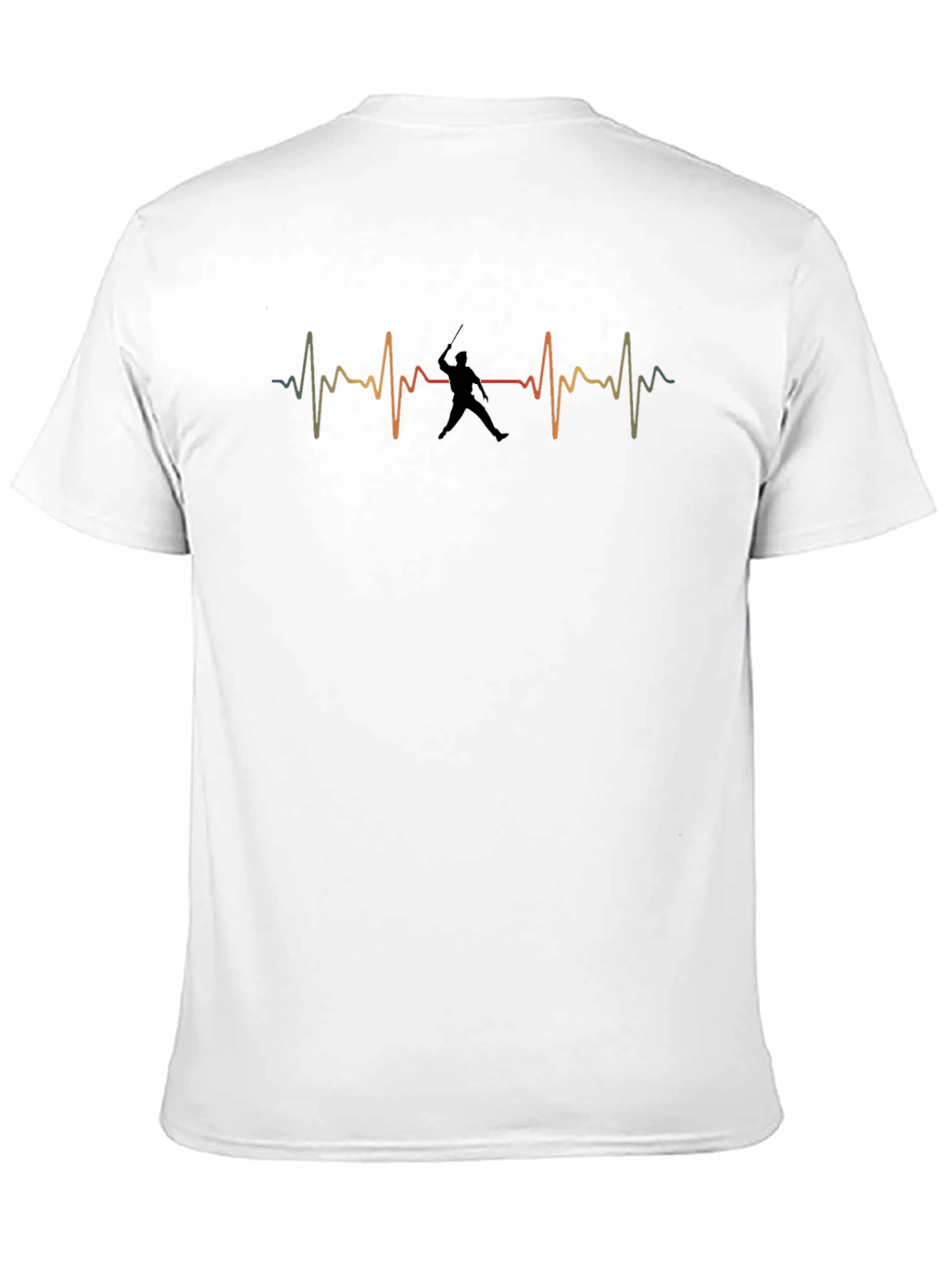 Fencing Heartbeat T-Shirt - Sporty Graphic Tee