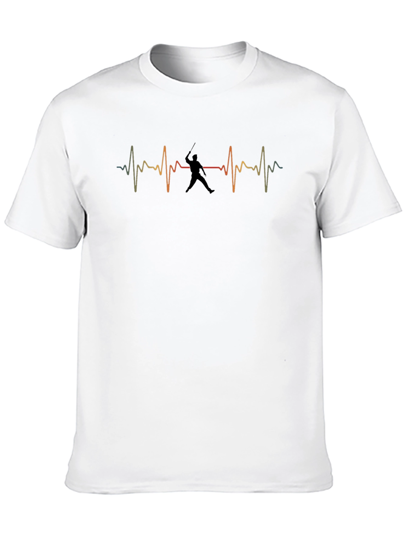 Fencing Heartbeat T-Shirt - Sporty Graphic Tee