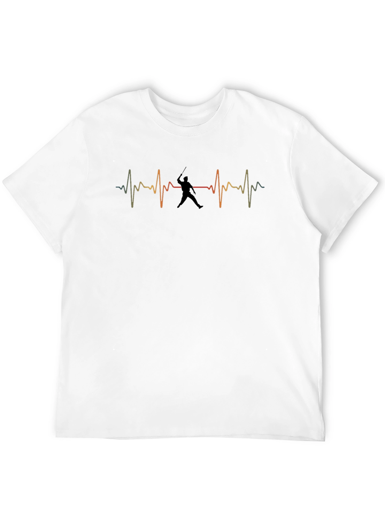 Fencing Heartbeat T-Shirt - Sporty Graphic Tee