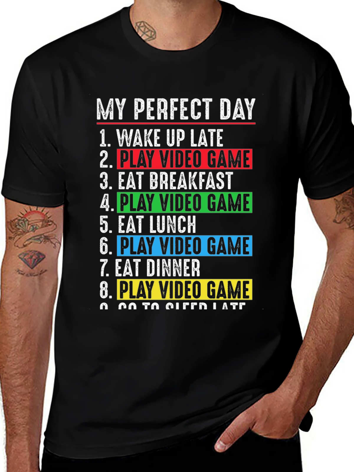 Gamers Perfect Day T-Shirt - Video Game Lover Gift