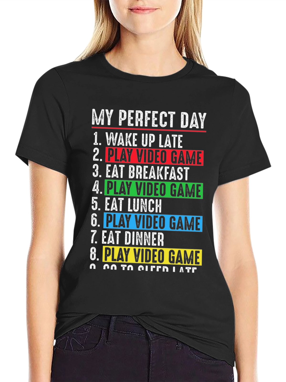 Gamers Perfect Day T-Shirt - Video Game Lover Gift