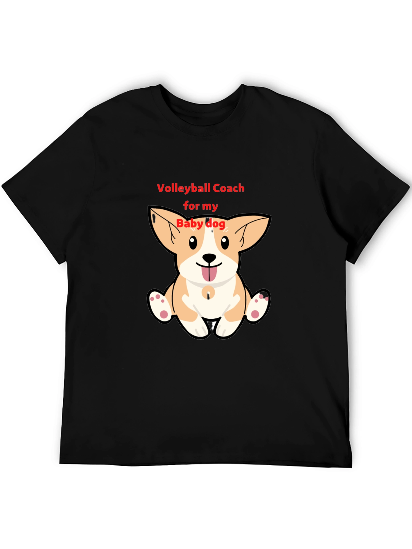 Volleyball Coach Baby Dog Corgi T-Shirt