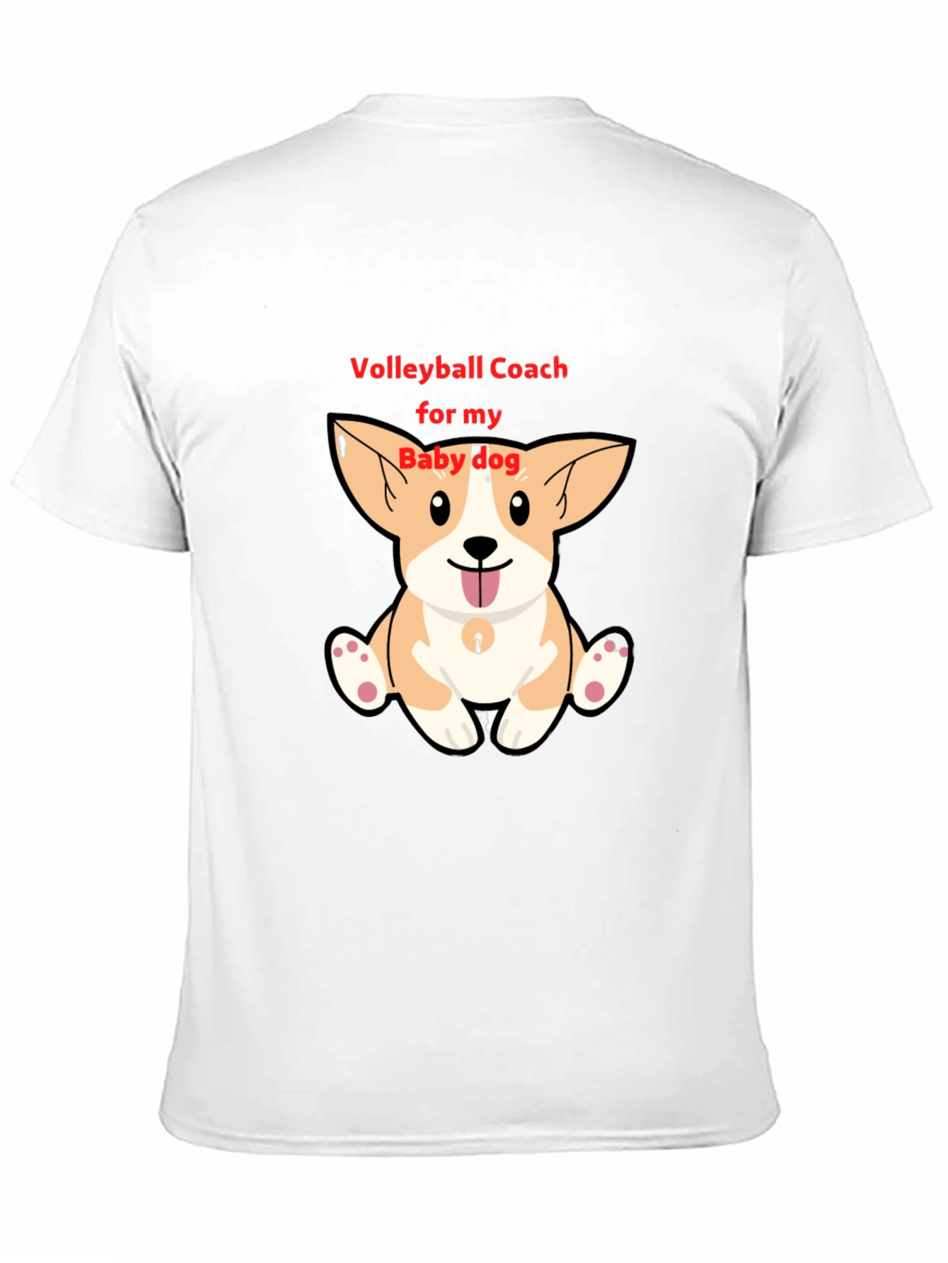 Volleyball Coach Baby Dog Corgi T-Shirt