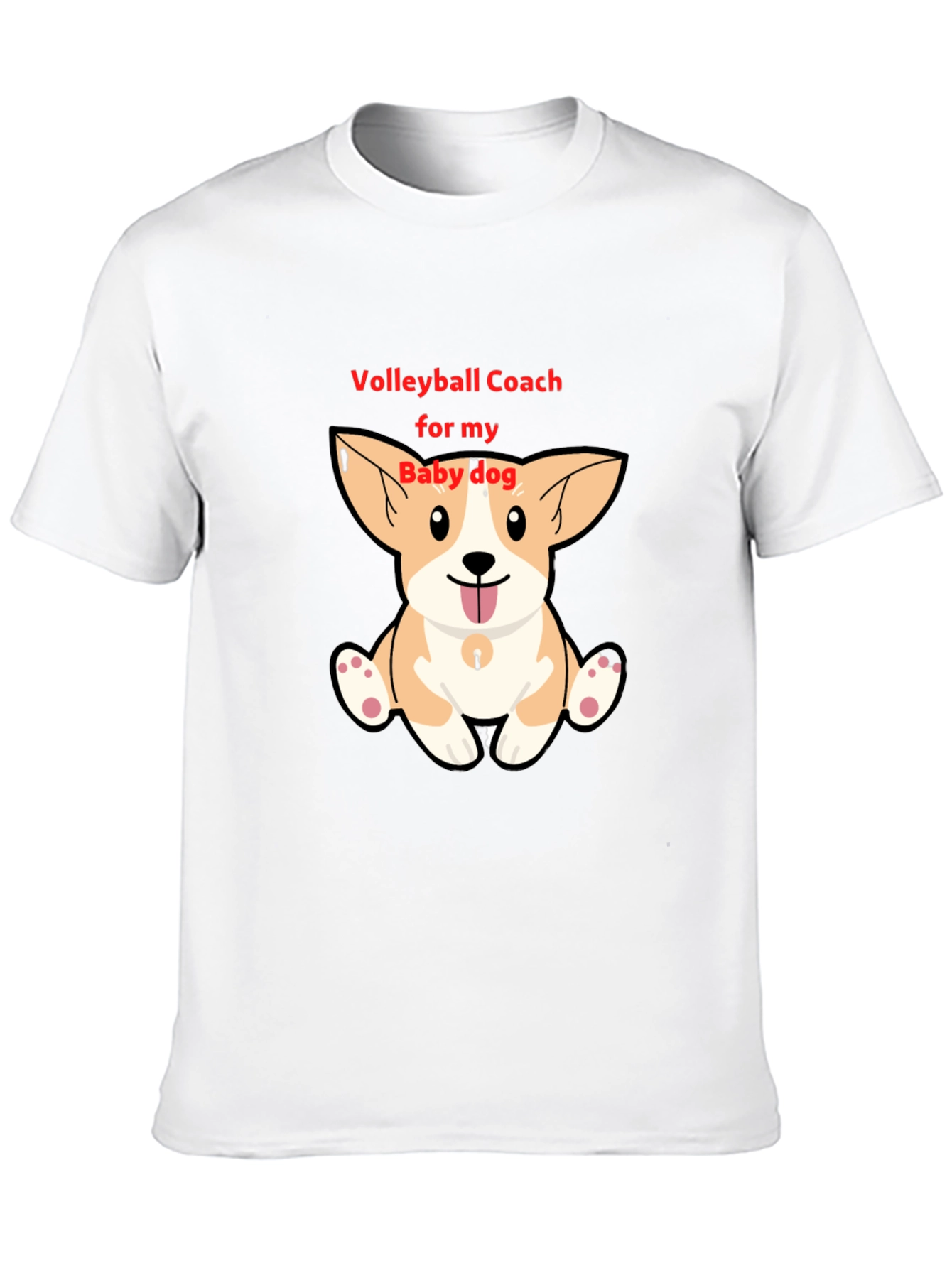 Volleyball Coach Baby Dog Corgi T-Shirt