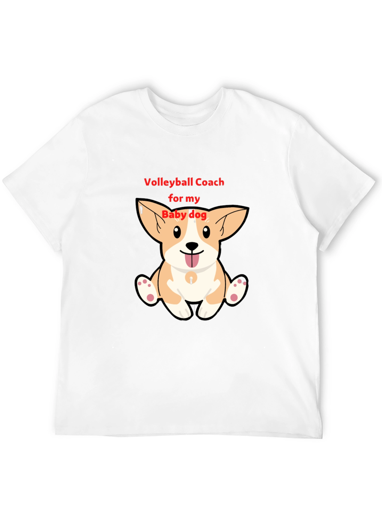 Volleyball Coach Baby Dog Corgi T-Shirt