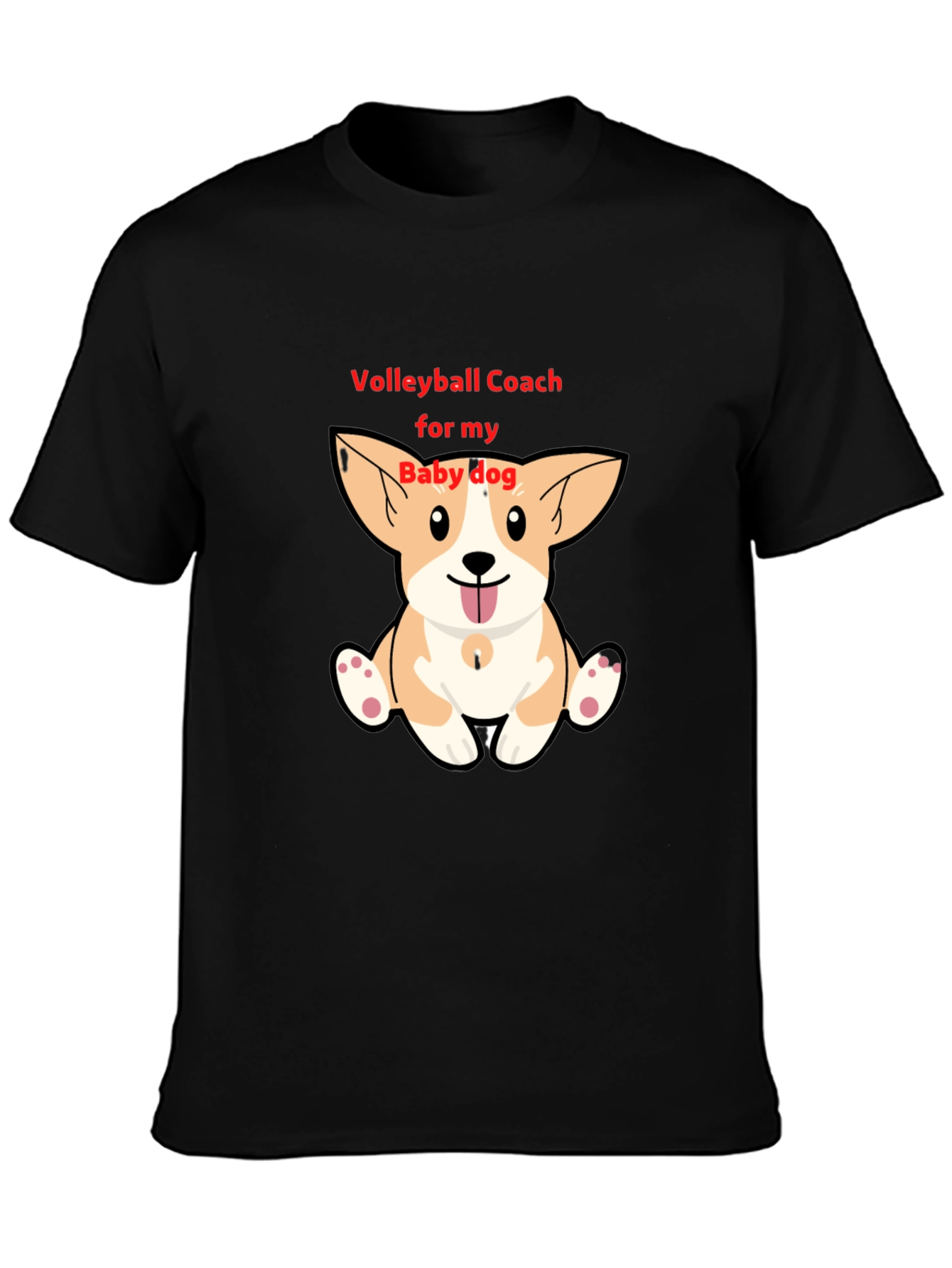 Volleyball Coach Baby Dog Corgi T-Shirt