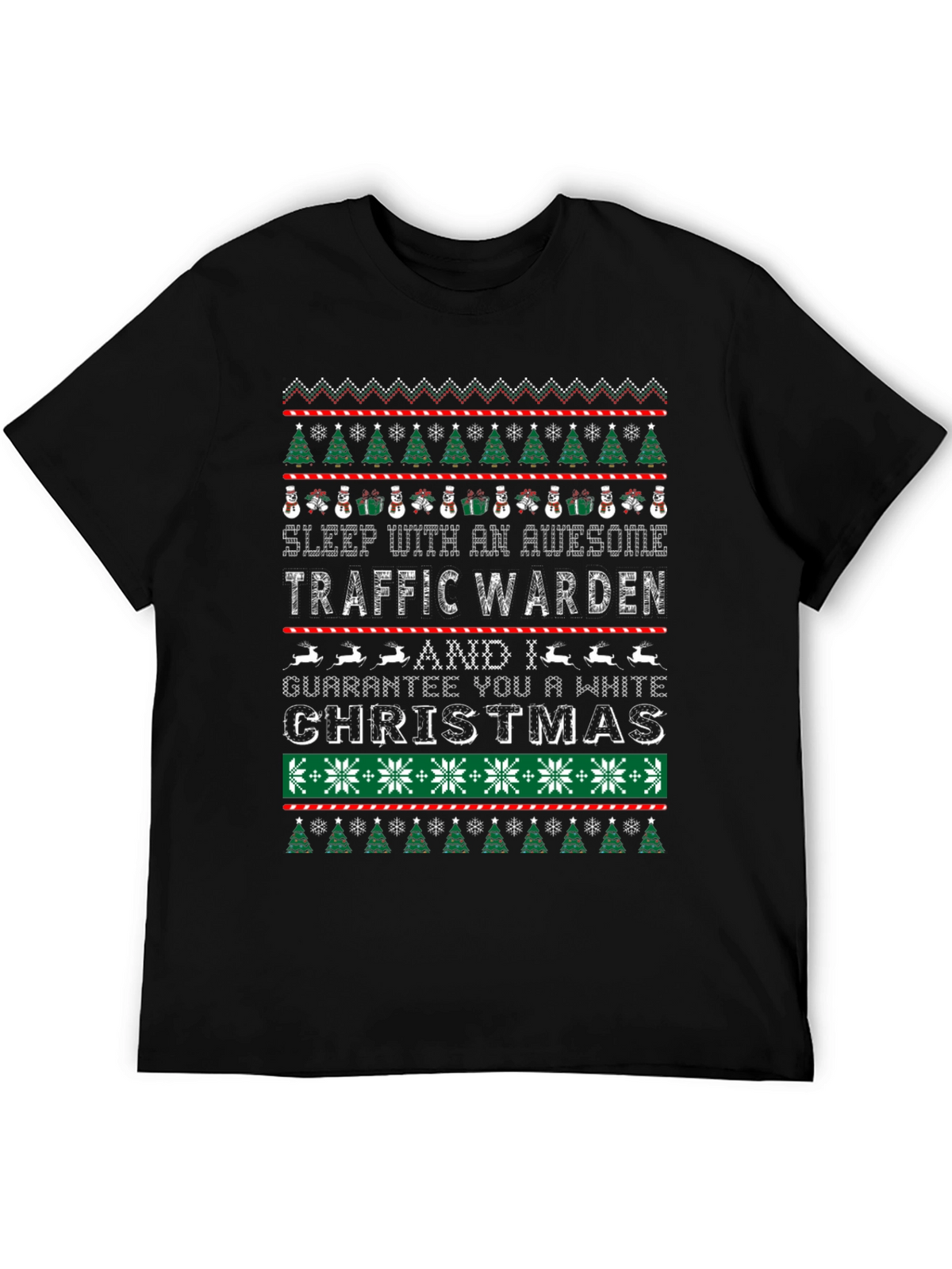 Awesome Traffic Warden Christmas T-Shirt
