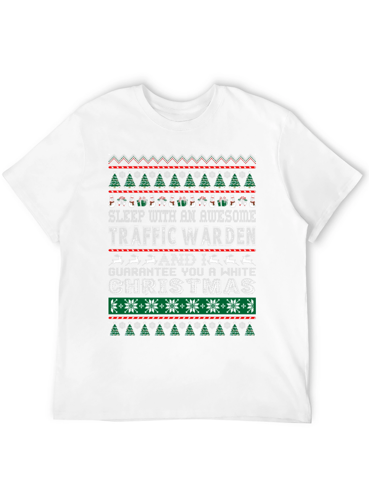 Awesome Traffic Warden Christmas T-Shirt