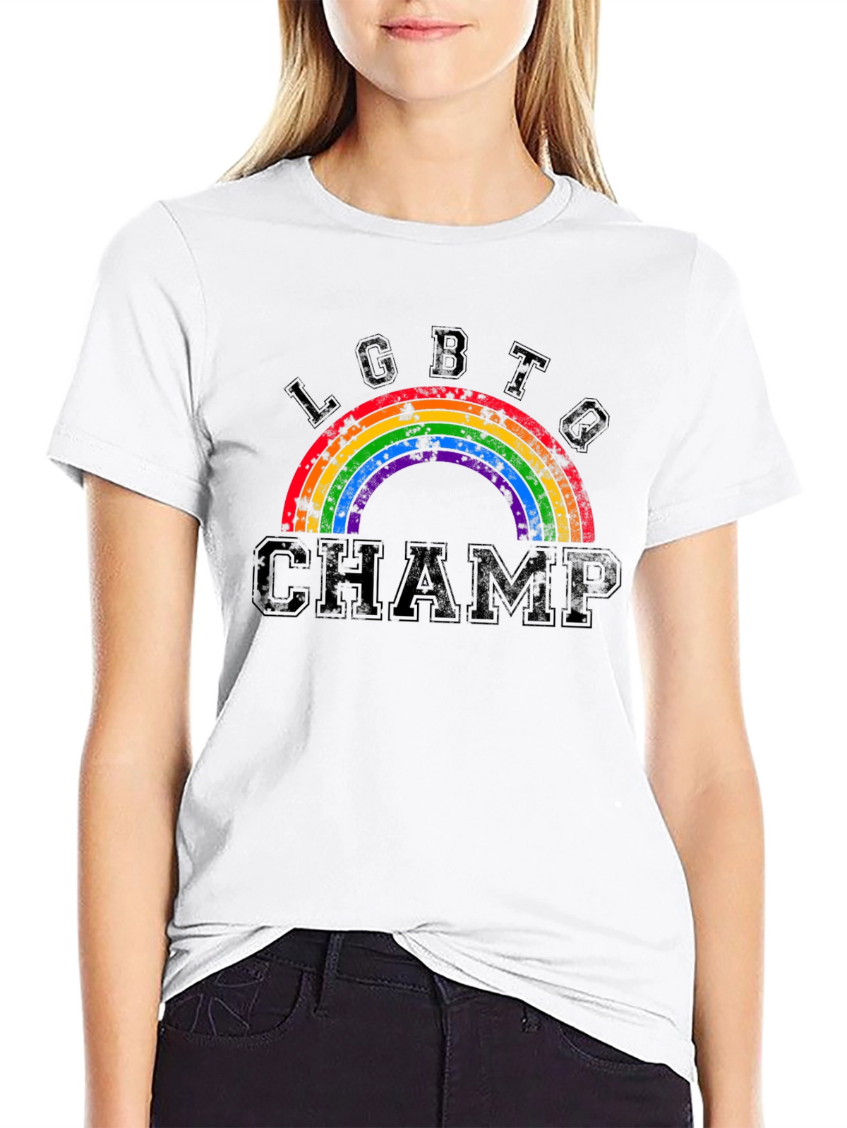 LGBTQ Champ Rainbow Graphic Tee - Pride Apparel