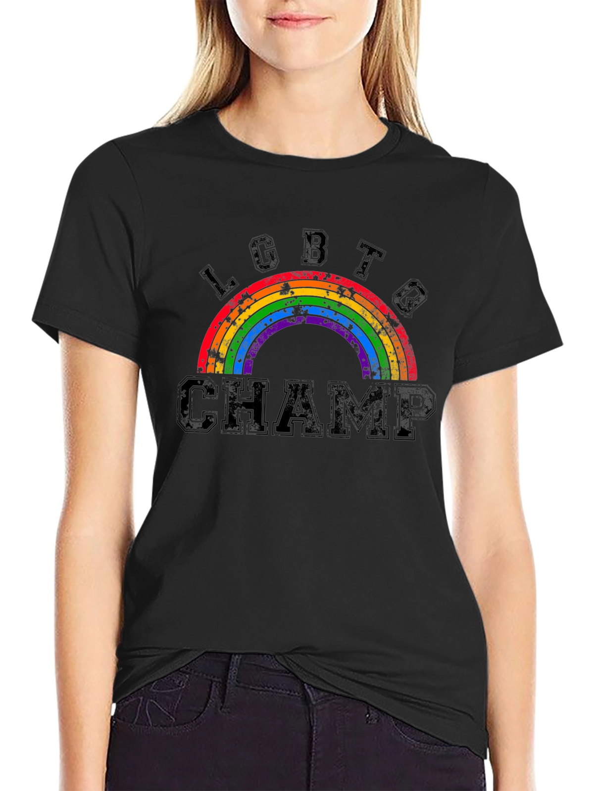 LGBTQ Champ Rainbow Graphic Tee - Pride Apparel