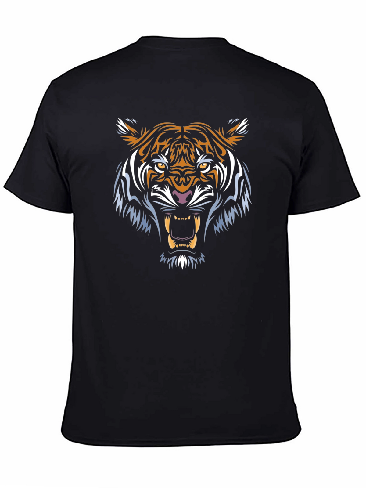 Mens Black Tiger Graphic Tee