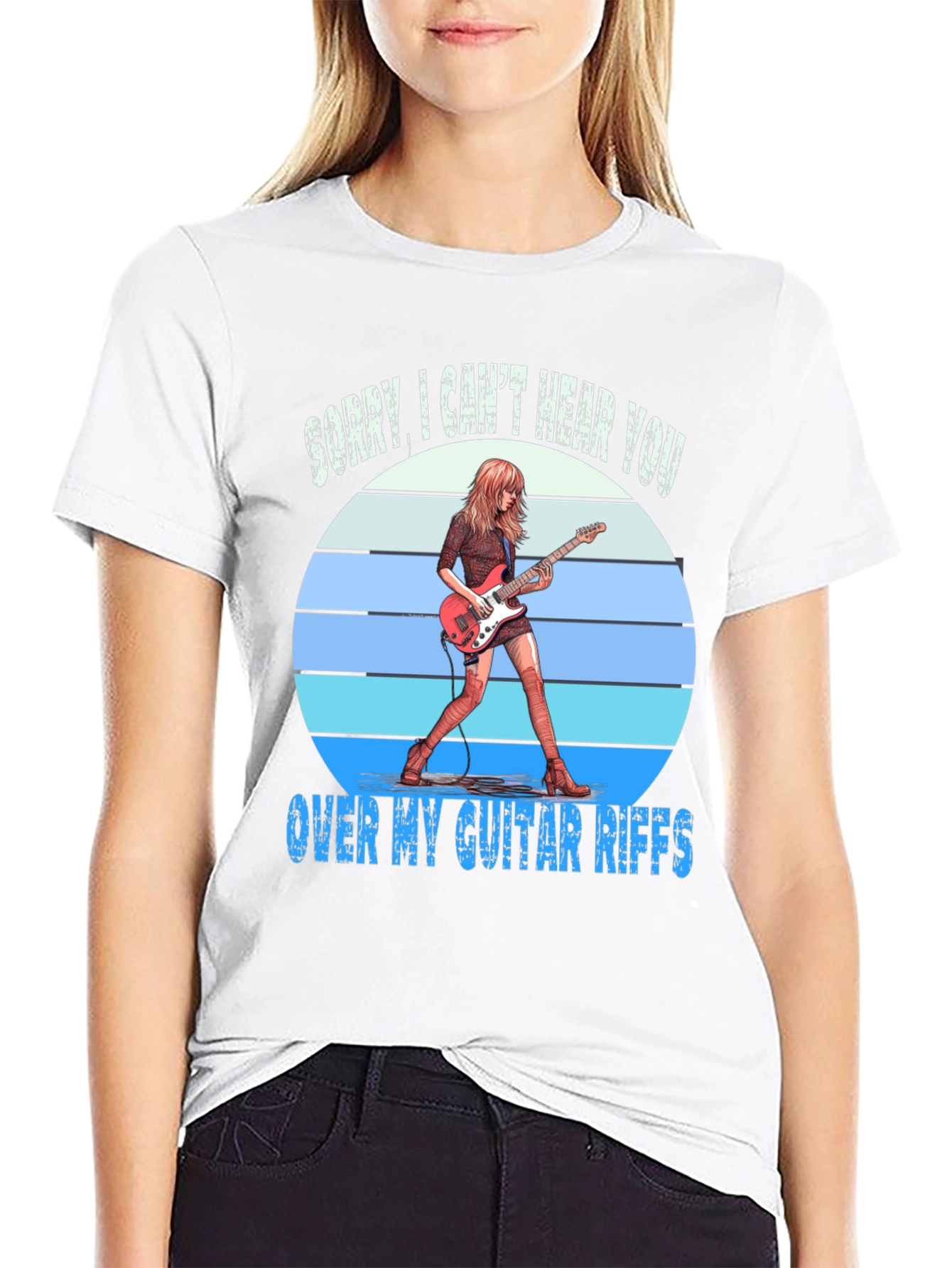 Sorry Cant Hear You Over Guitar Riffs T-Shirt