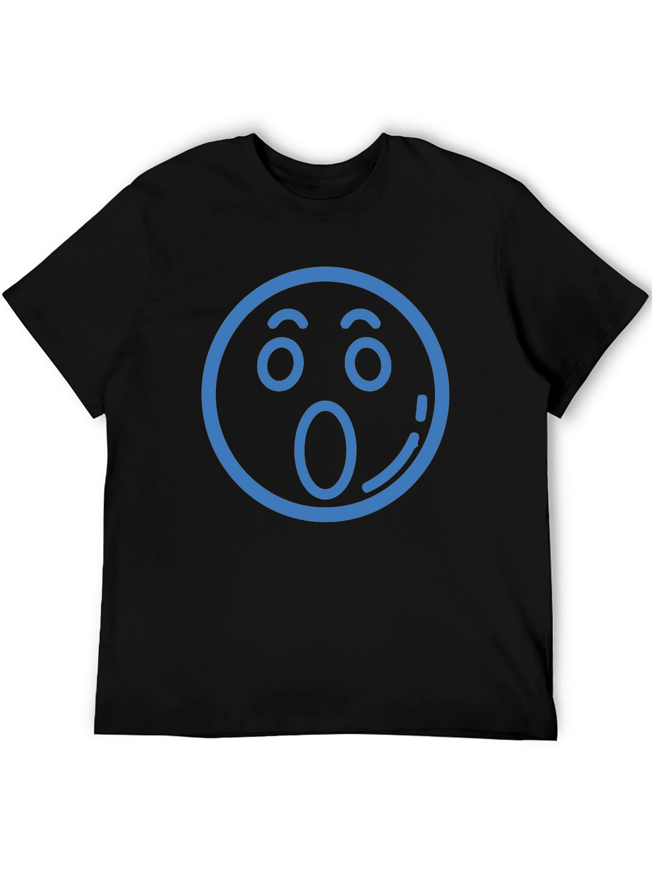 Surprised Emoji T-Shirt - Black Cotton Tee