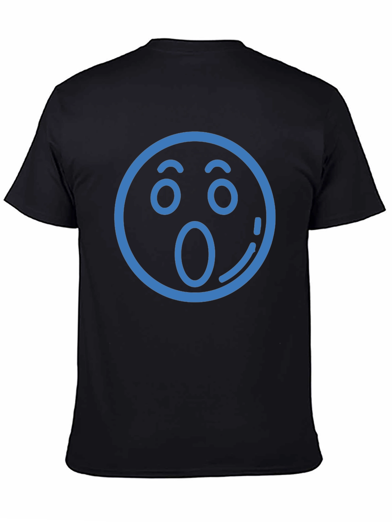 Surprised Emoji T-Shirt - Black Cotton Tee