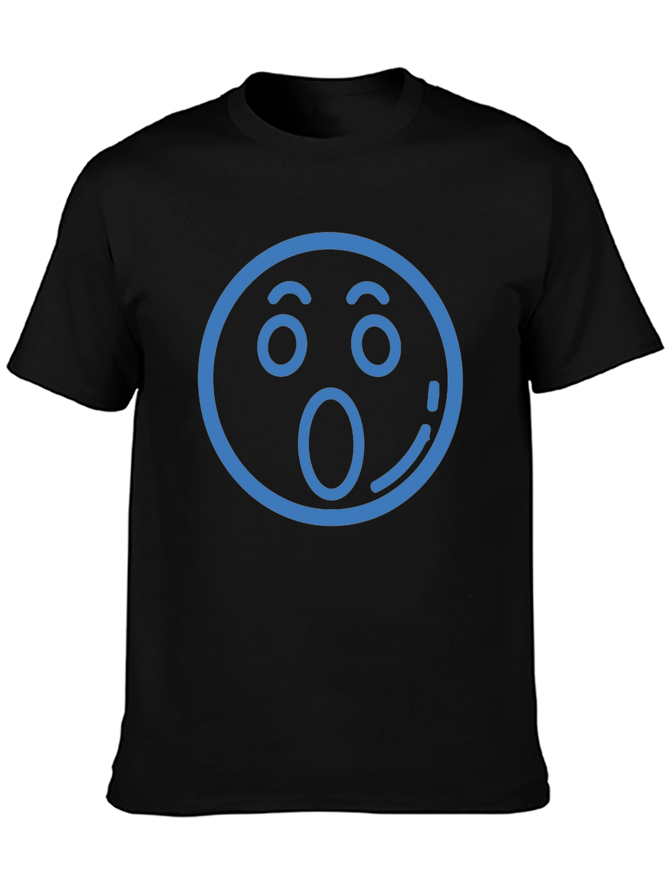 Surprised Emoji T-Shirt - Black Cotton Tee