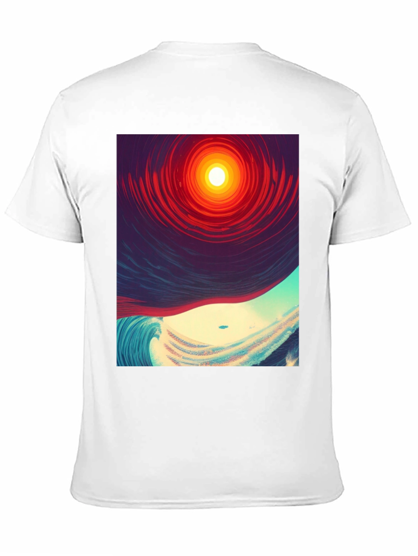 Surreal Wave T-Shirt - Mens Black Graphic Tee