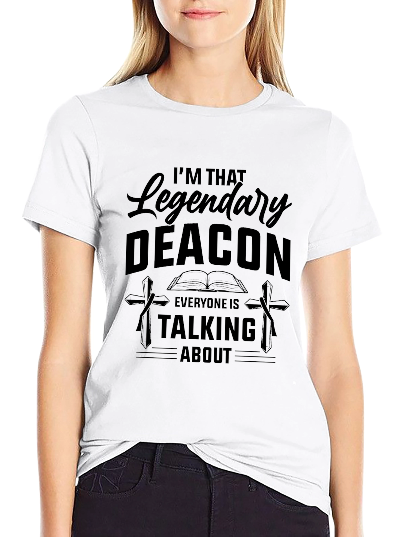 Legendary Deacon Graphic Tee - Black Cotton Blend