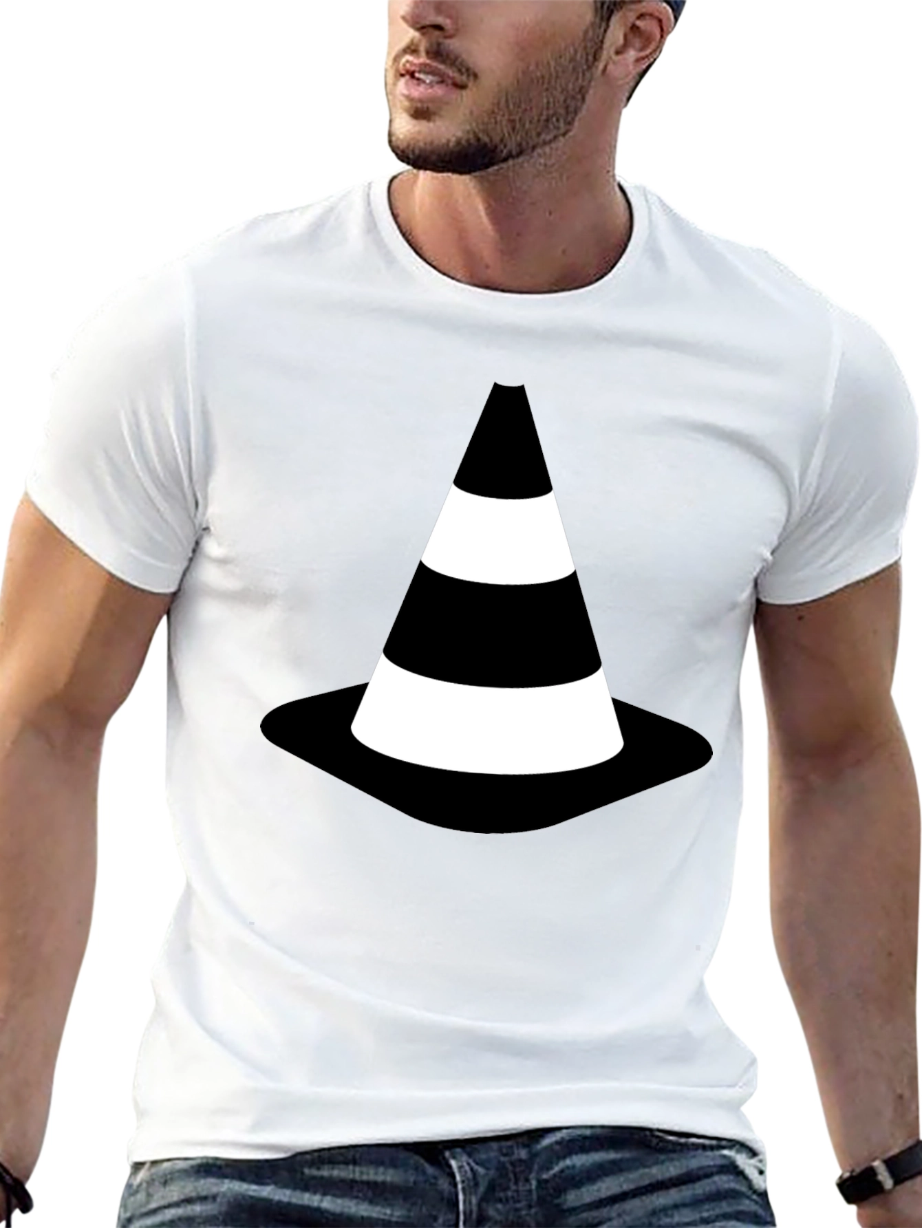 Black Traffic Cone Graphic Tee