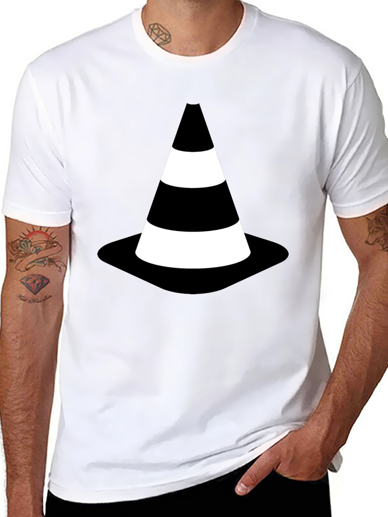 Black Traffic Cone Graphic Tee