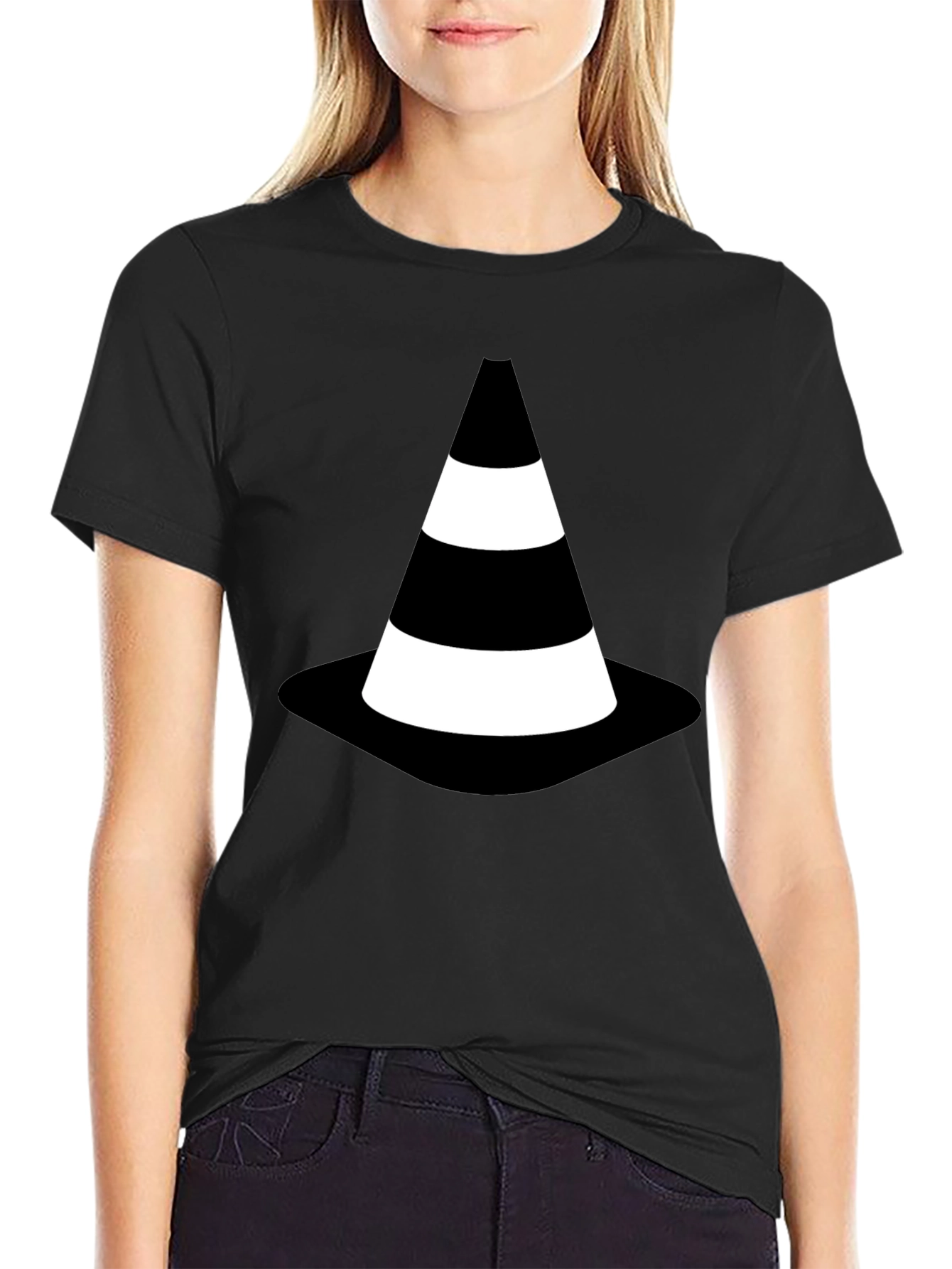 Black Traffic Cone Graphic Tee