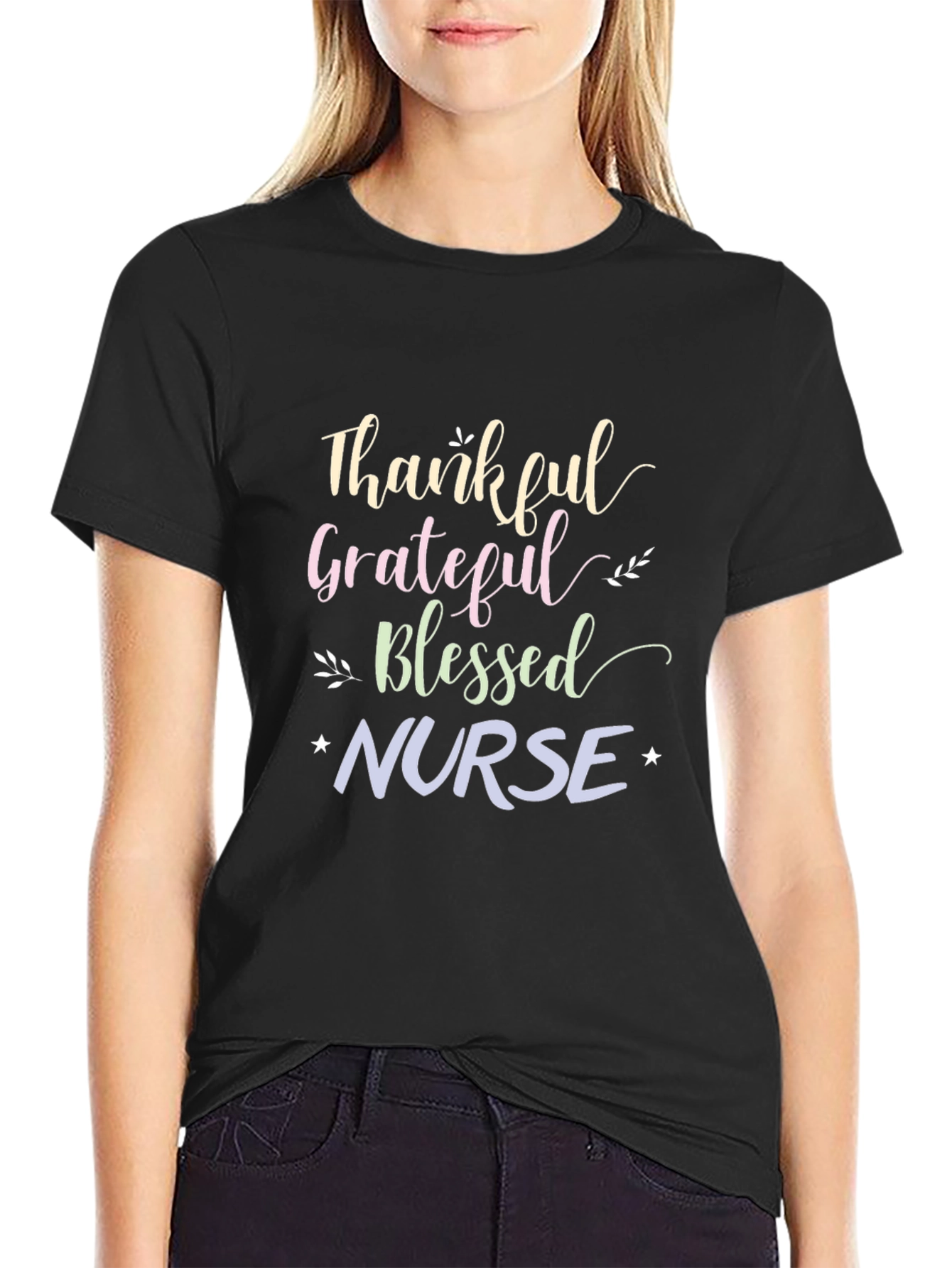 Thankful Grateful Blessed Nurse T-Shirt