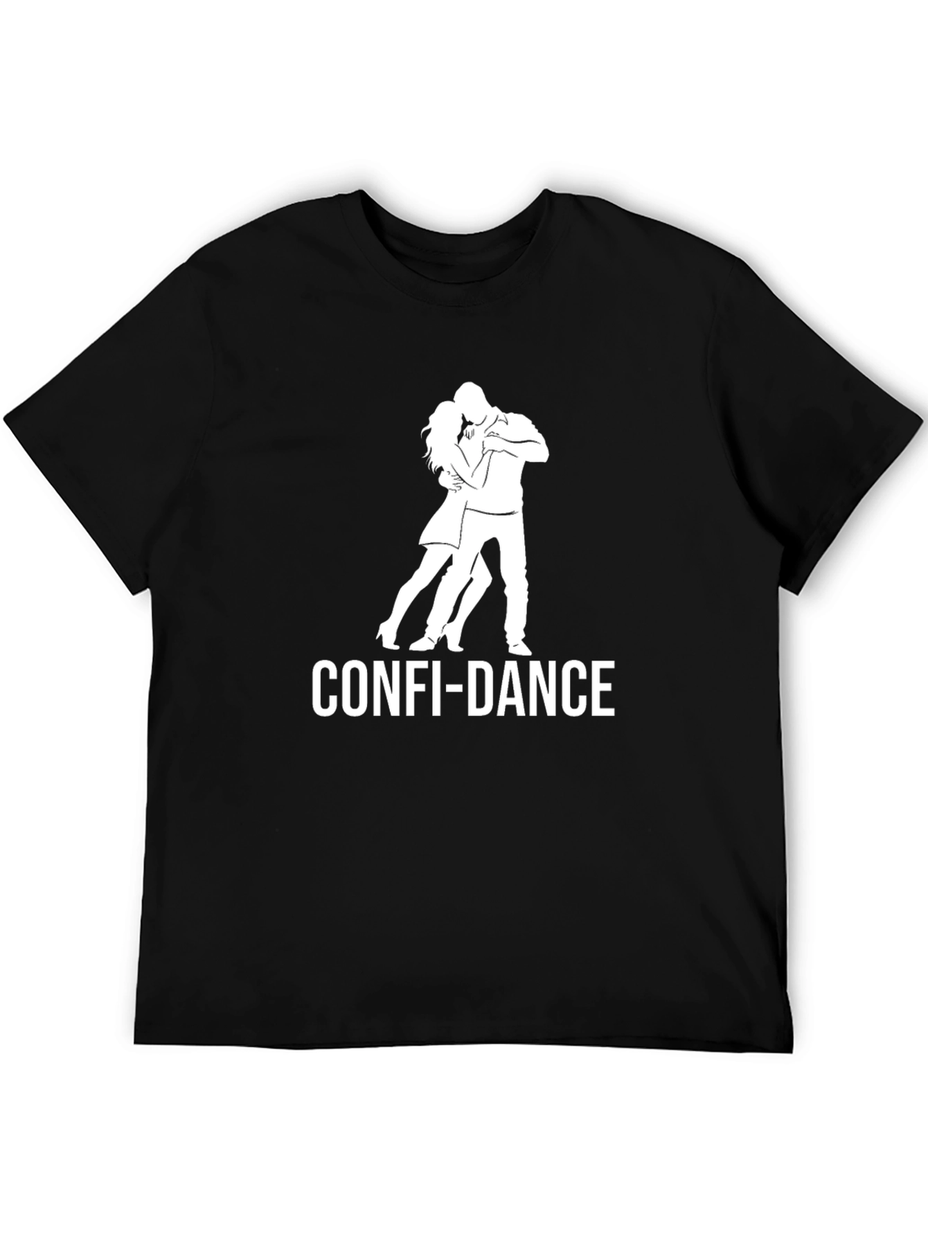 Confi-Dance Black T-Shirt - Dancing Couple Graphic Tee