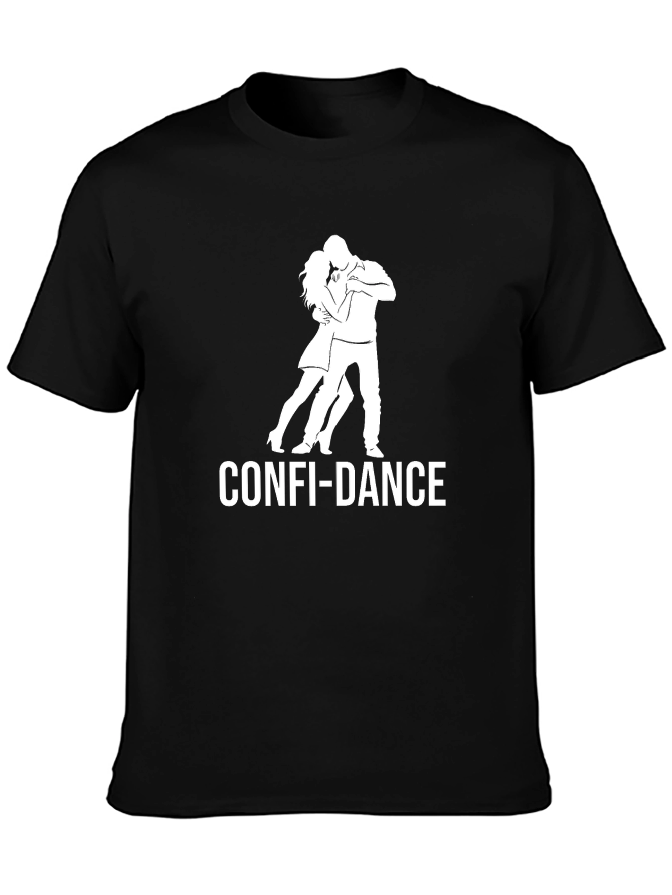 Confi-Dance Black T-Shirt - Dancing Couple Graphic Tee