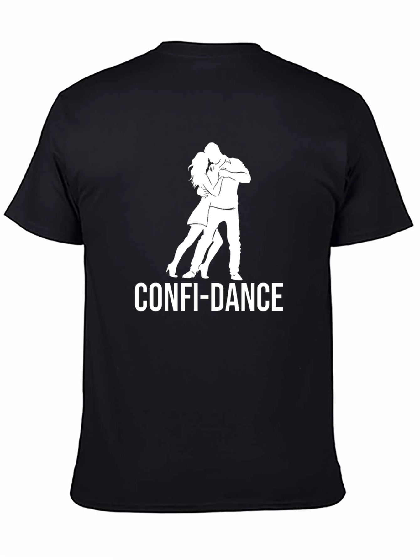 Confi-Dance Black T-Shirt - Dancing Couple Graphic Tee