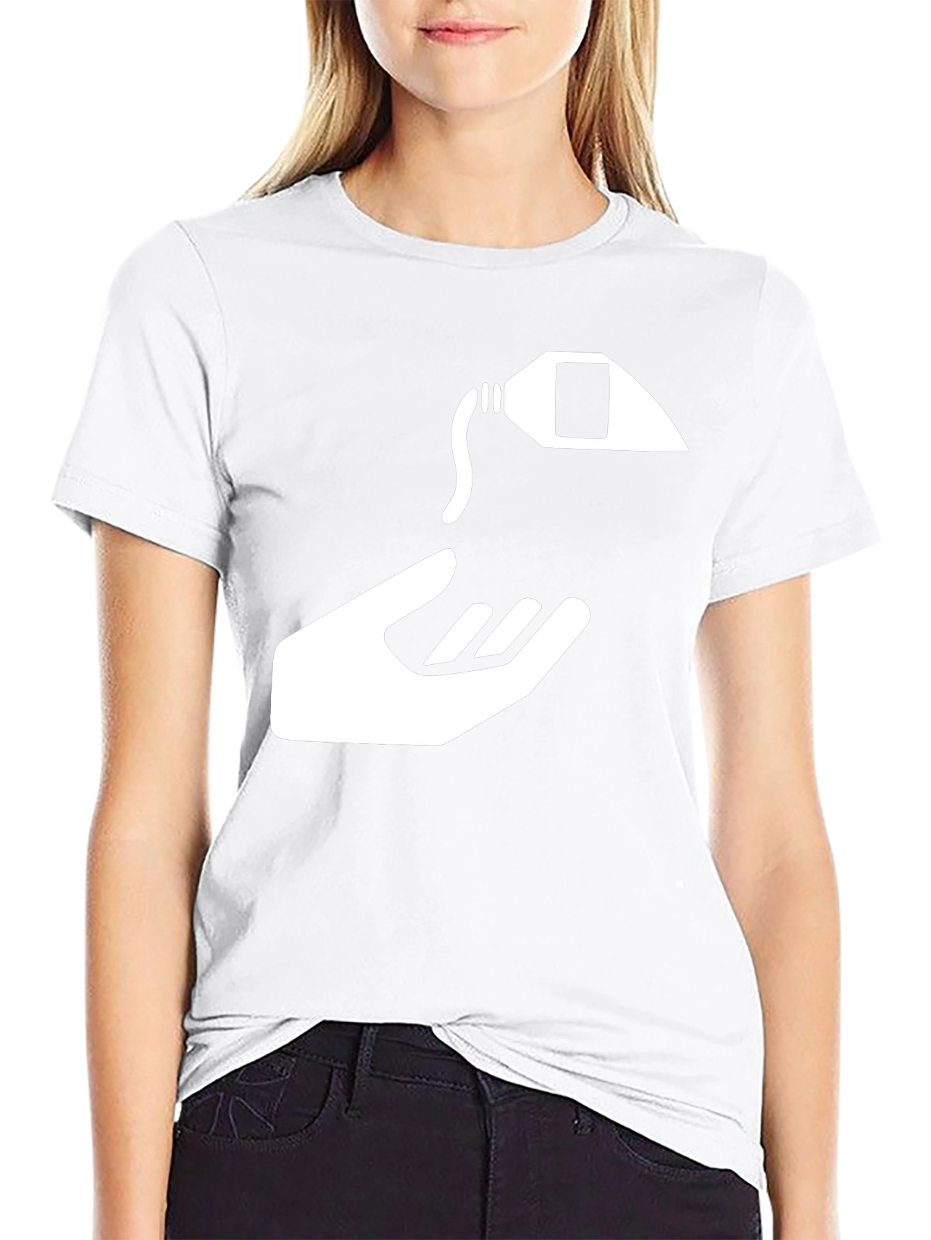 Black Graphic Tee - Hand and Cream Tube