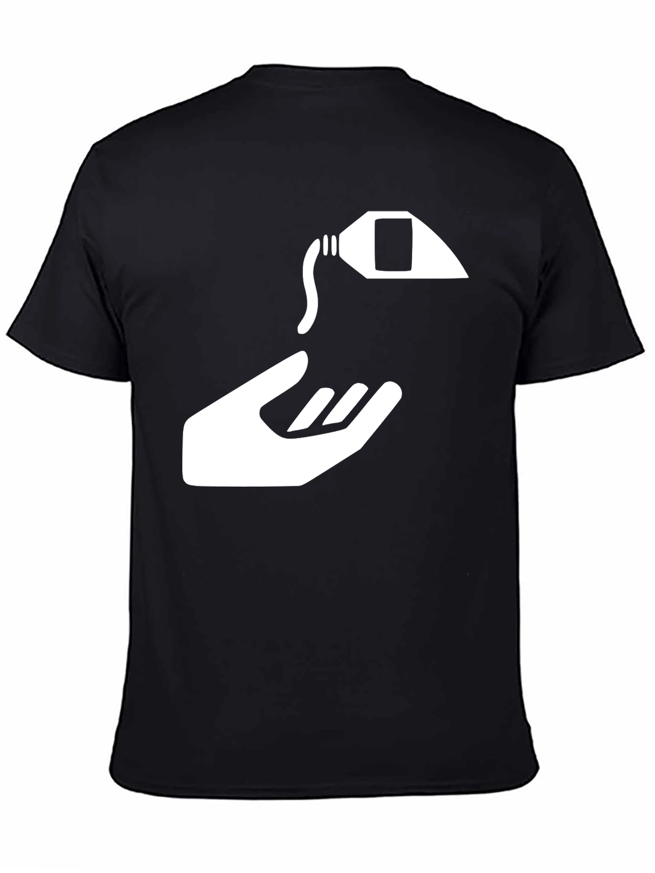 Black Graphic Tee - Hand and Cream Tube
