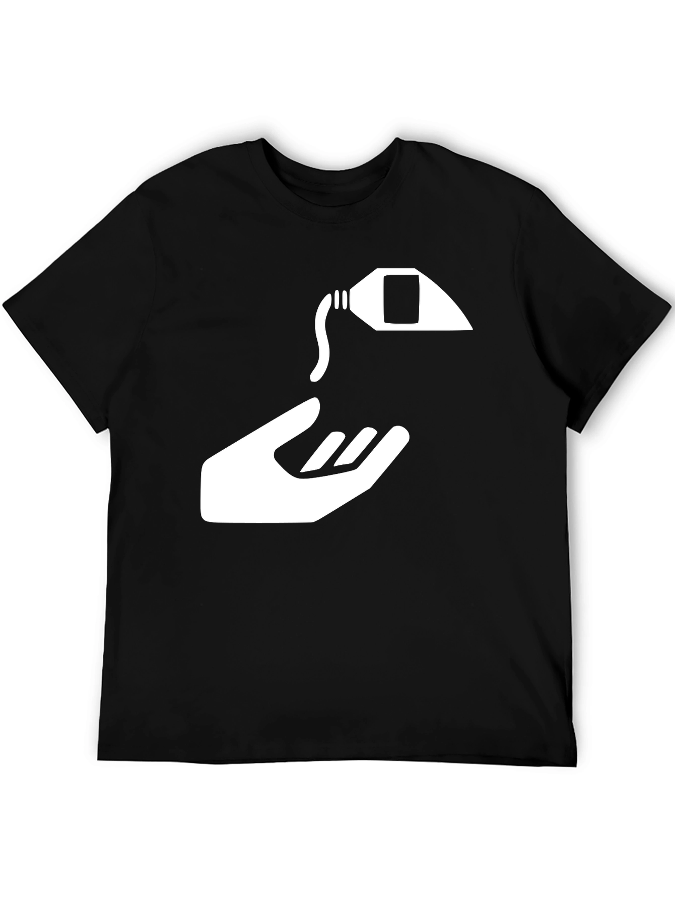 Black Graphic Tee - Hand and Cream Tube