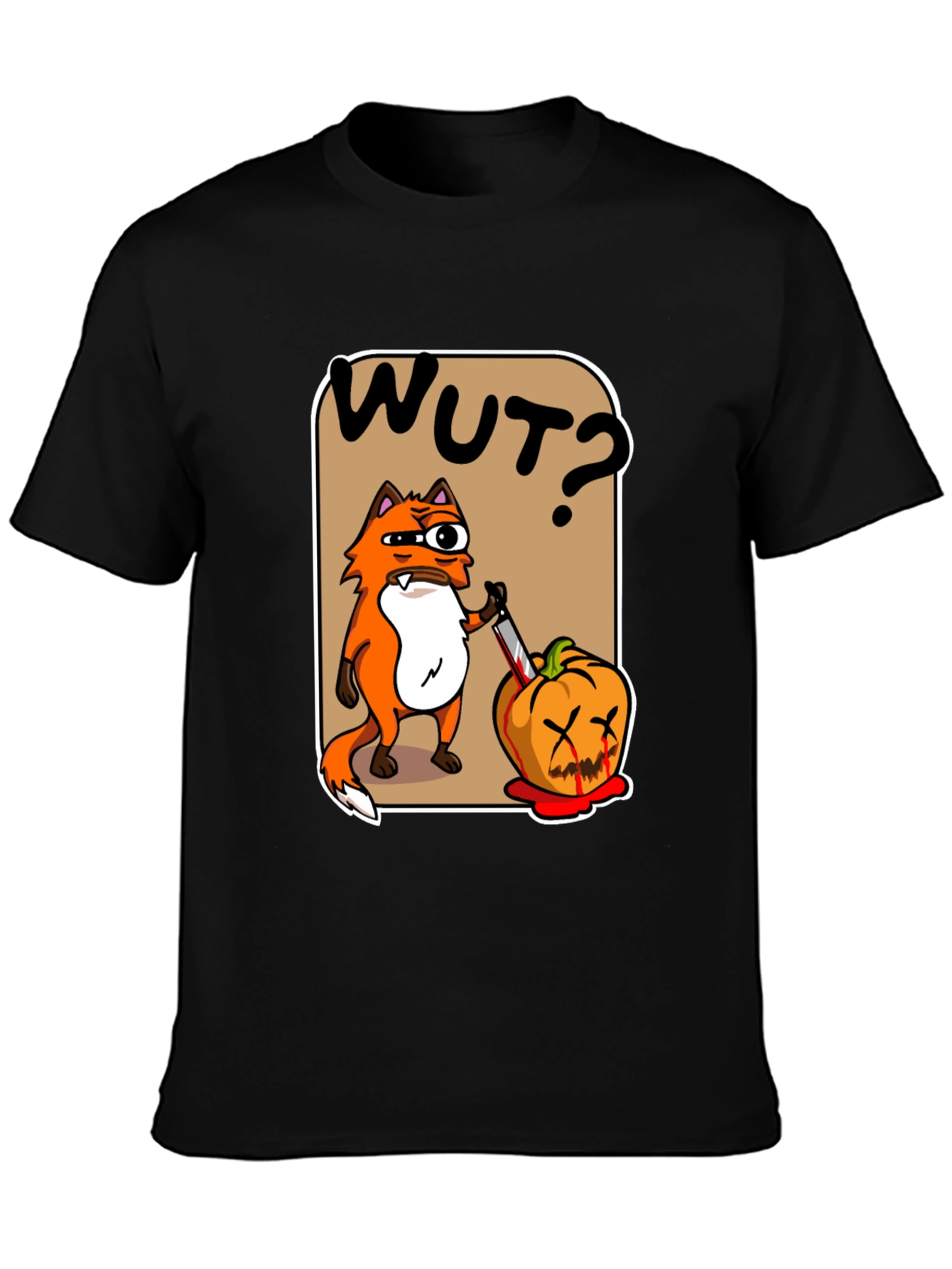 WUT? Fox Halloween Pumpkin T-Shirt