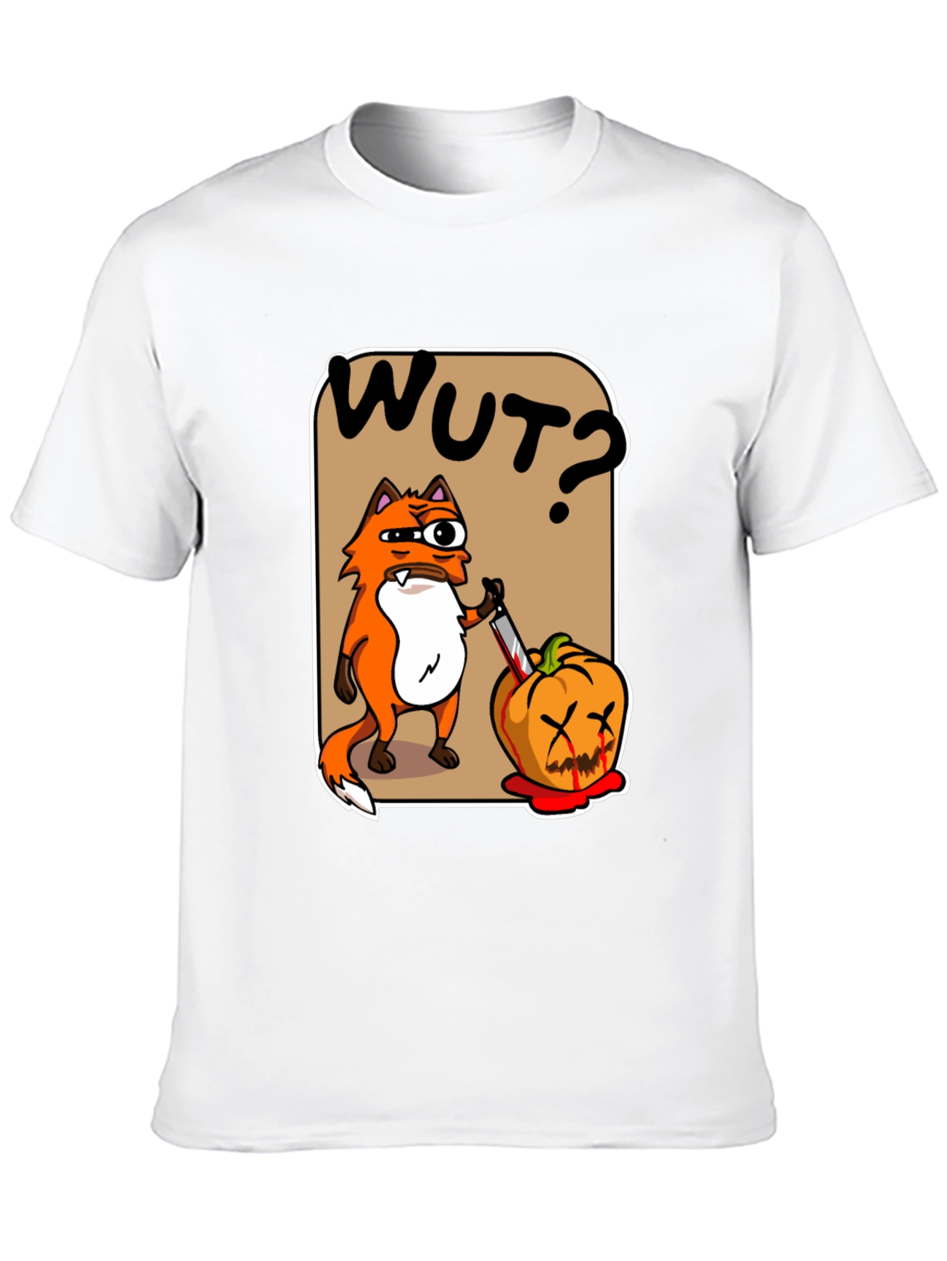 WUT? Fox Halloween Pumpkin T-Shirt
