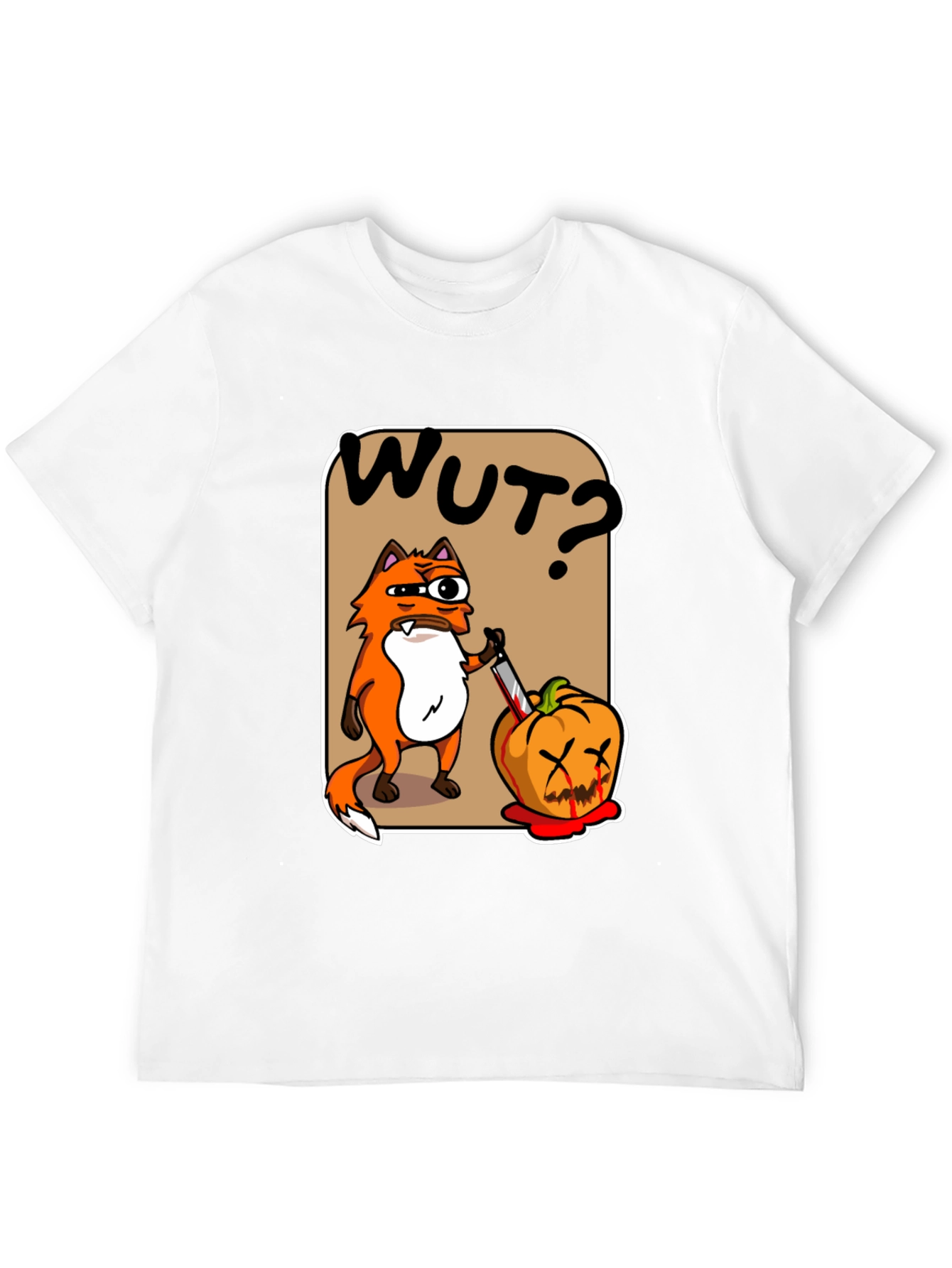WUT? Fox Halloween Pumpkin T-Shirt