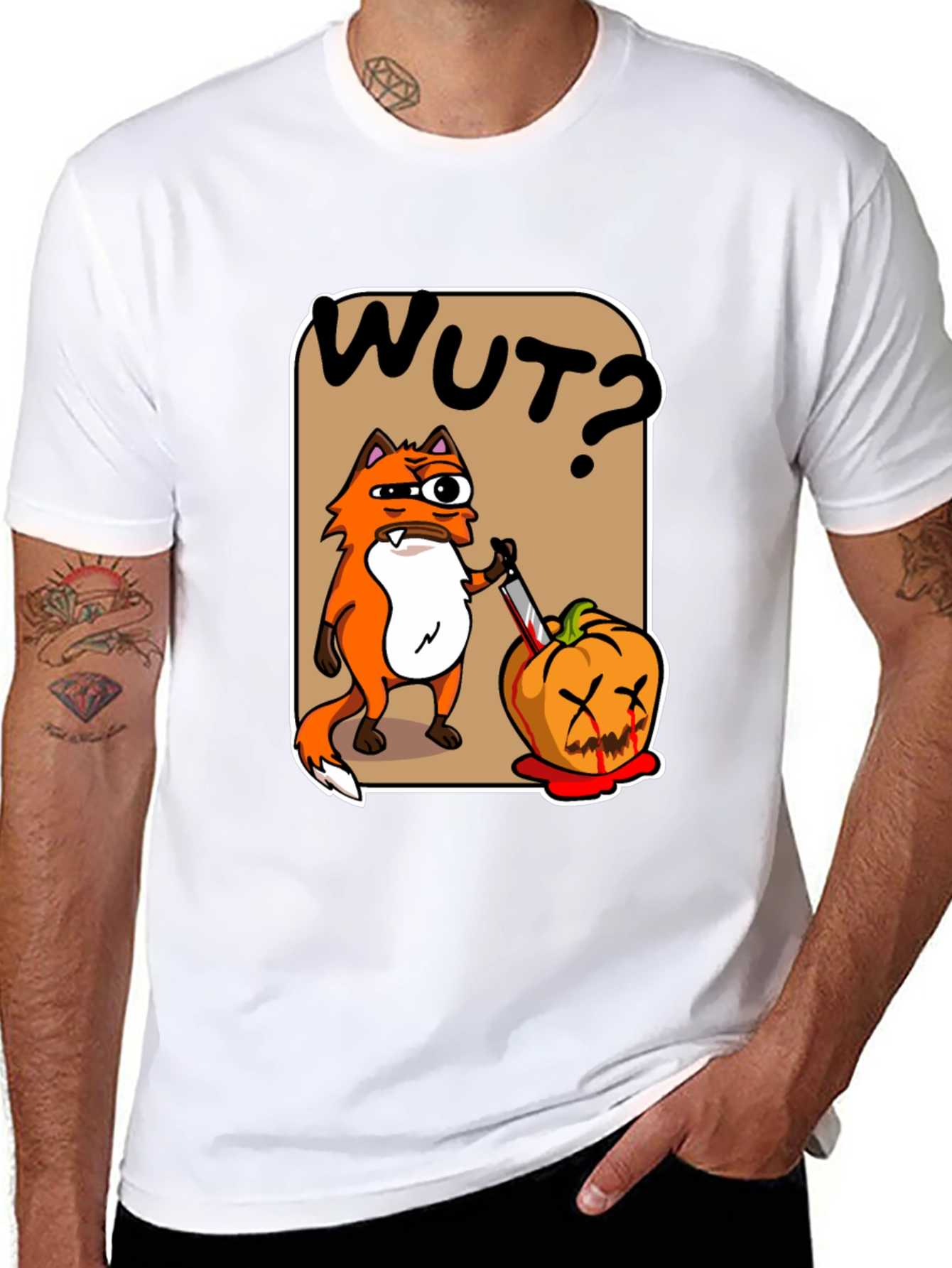 WUT? Fox Halloween Pumpkin T-Shirt