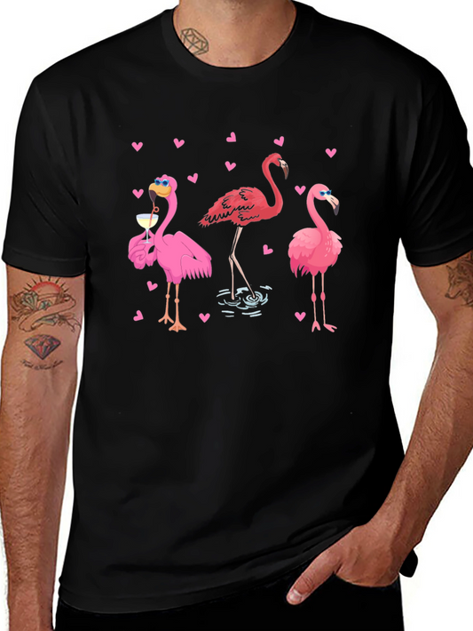 Flamingo Graphic Black T-Shirt