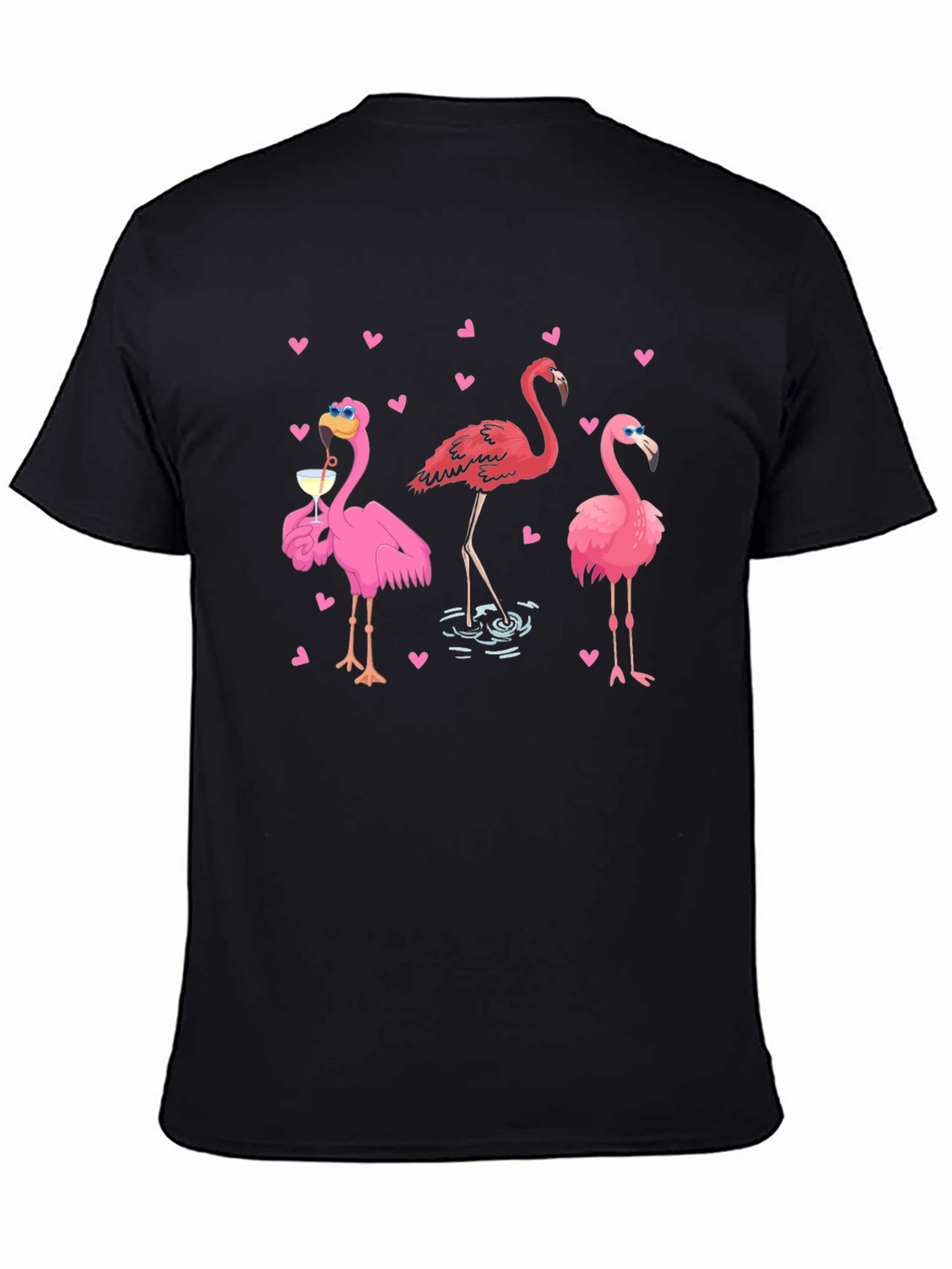 Flamingo Graphic Black T-Shirt