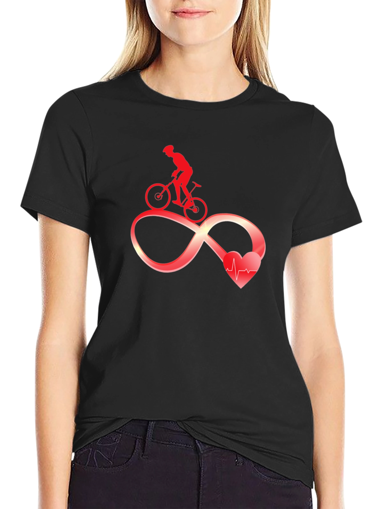 Cycling Infinity Heartbeat Graphic Tee