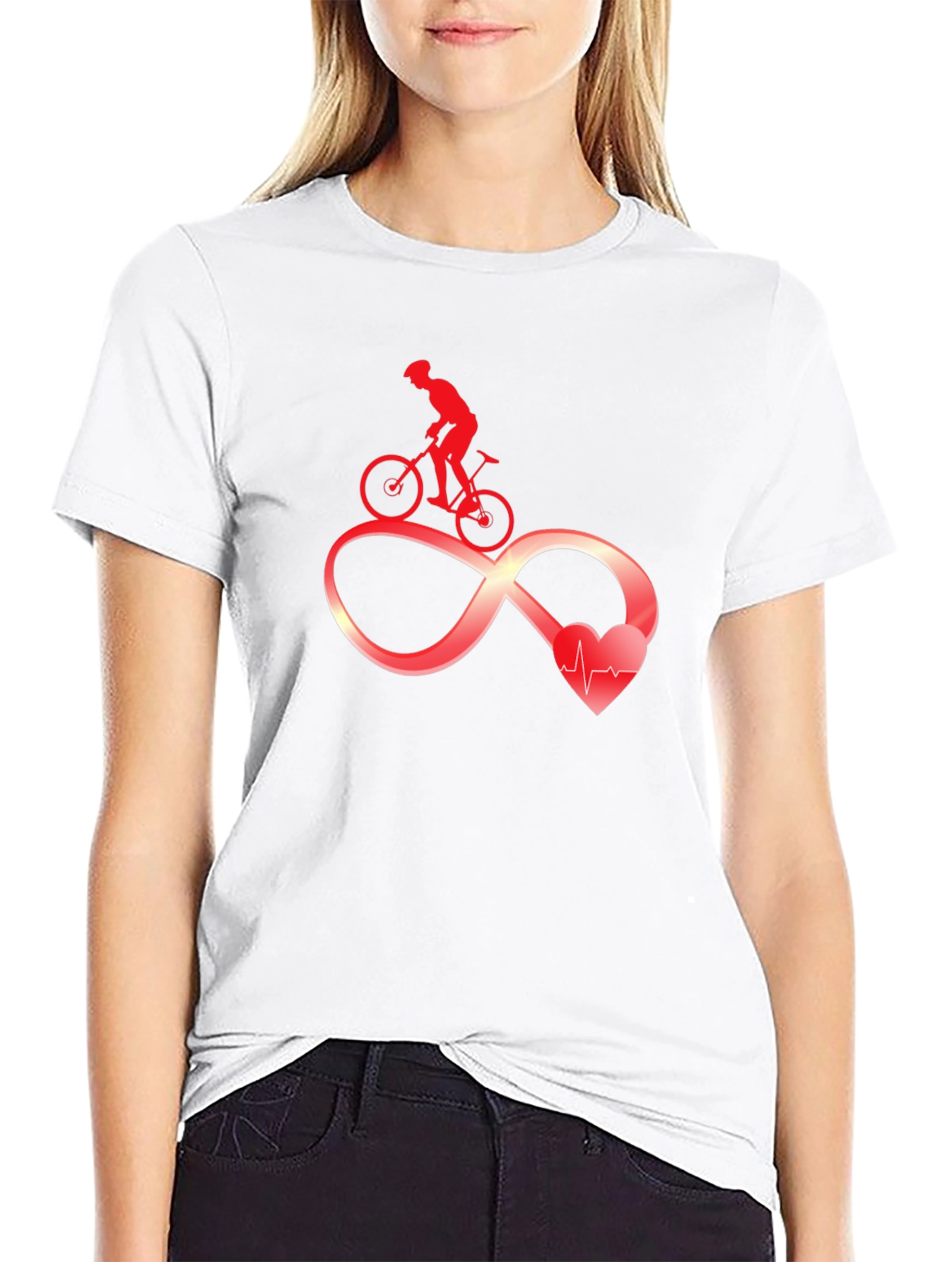 Cycling Infinity Heartbeat Graphic Tee
