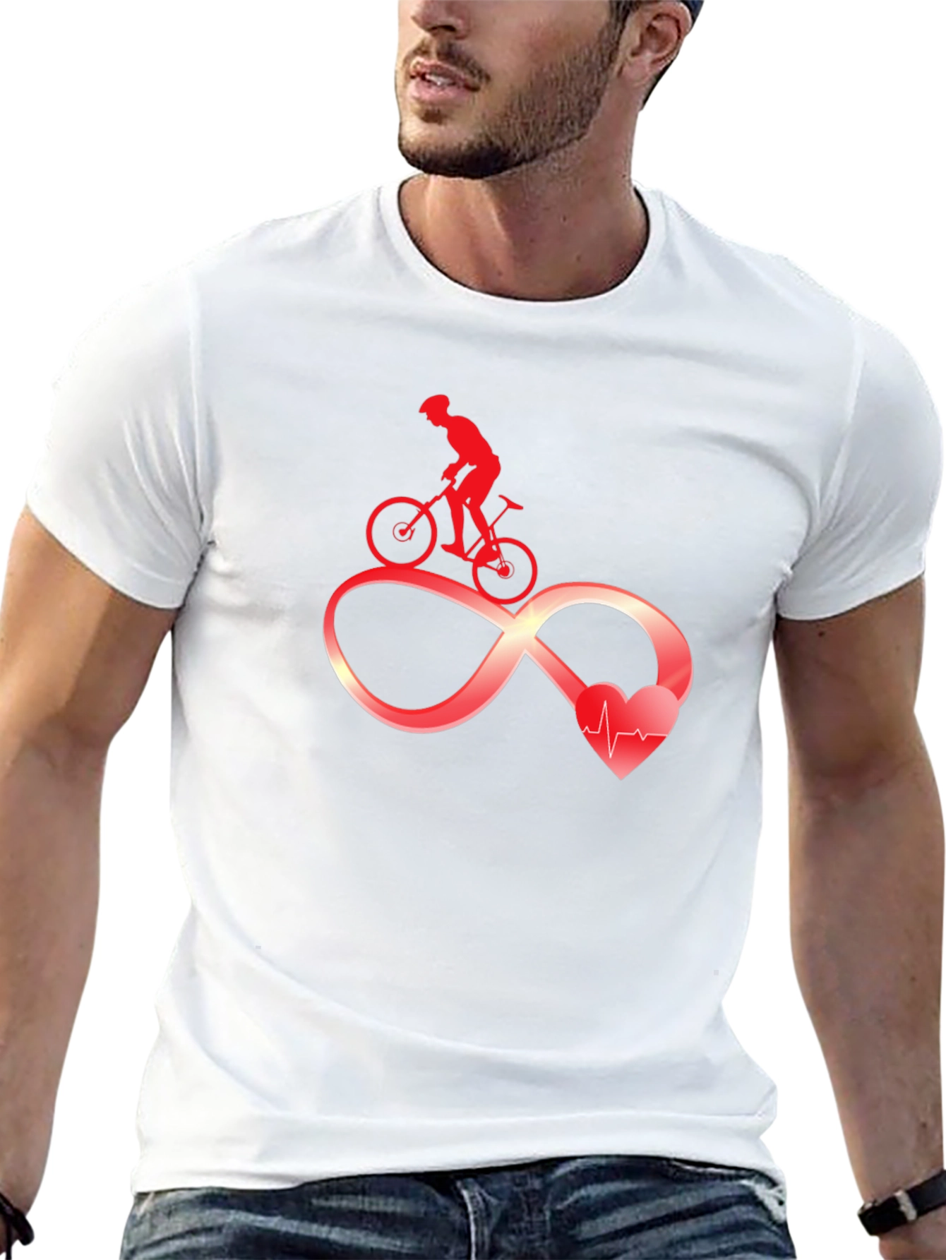 Cycling Infinity Heartbeat Graphic Tee